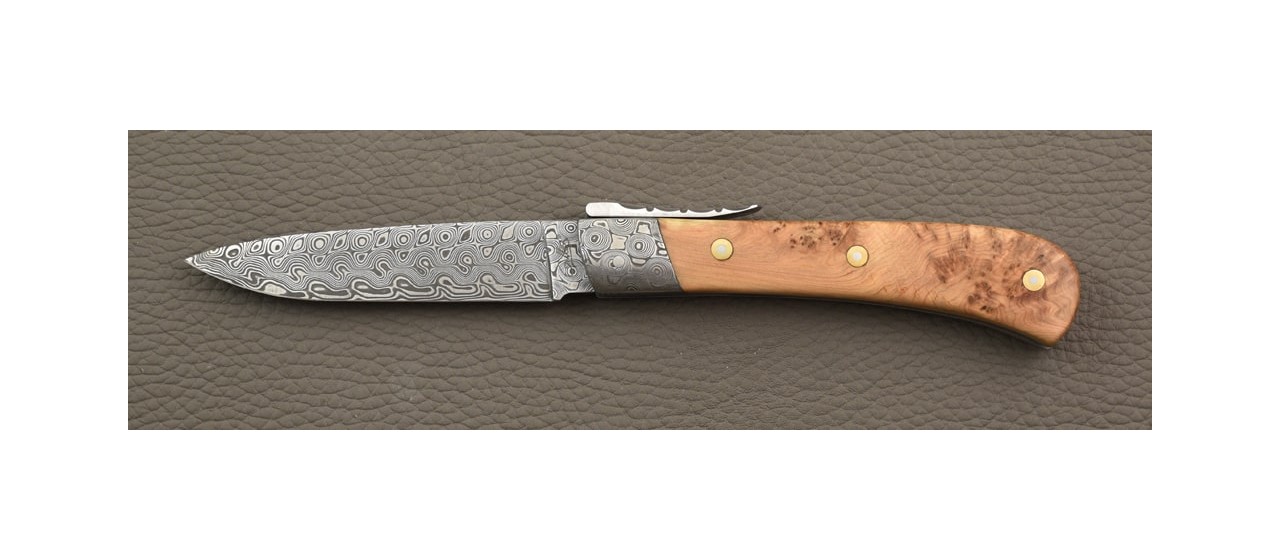 Corsican handmade knife and damascus blade