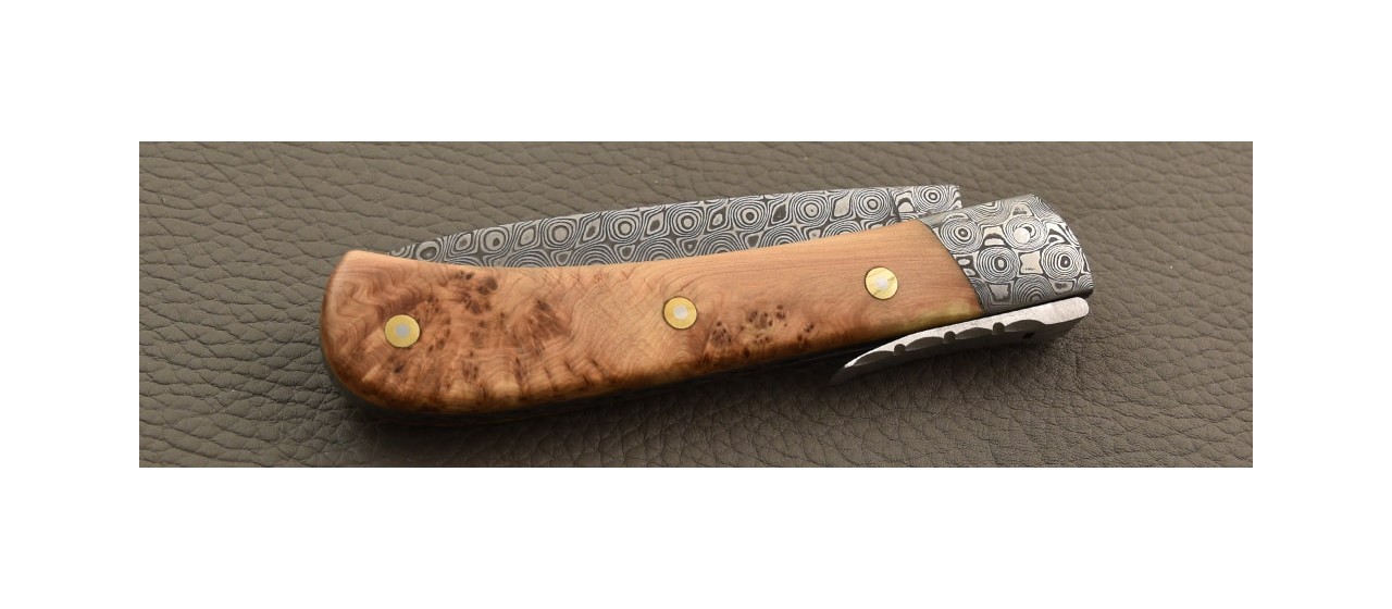 Corsican handmade knife and damascus blade