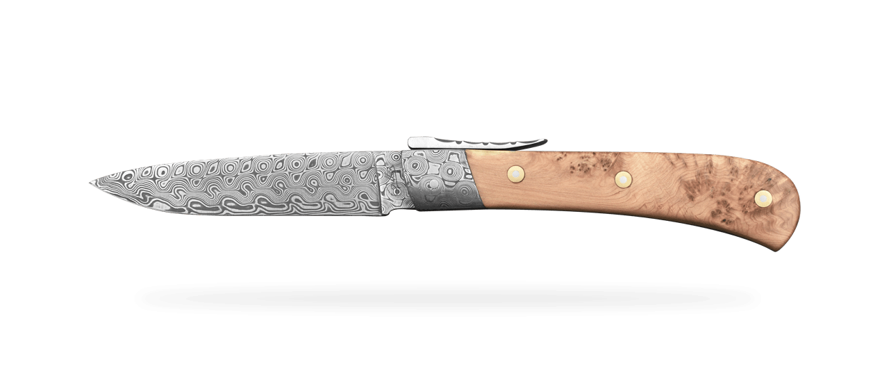 Corsican handmade knife and damascus blade