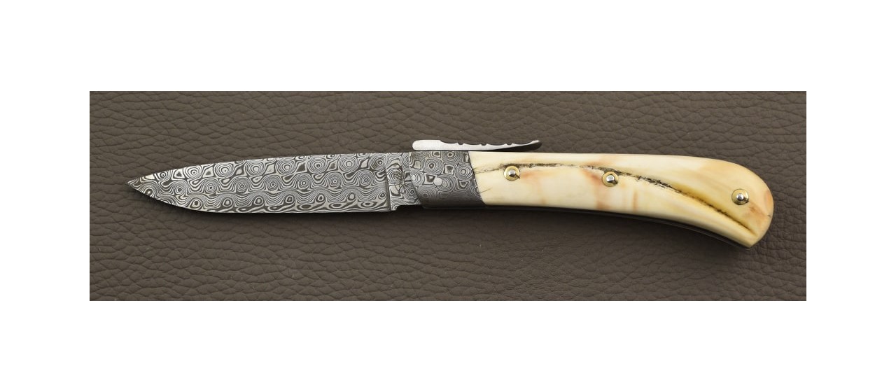 Corsican handmade knife and damascus blade