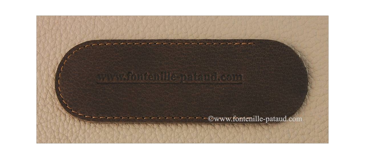 Genuine leather pouch for Corsican handmade knife