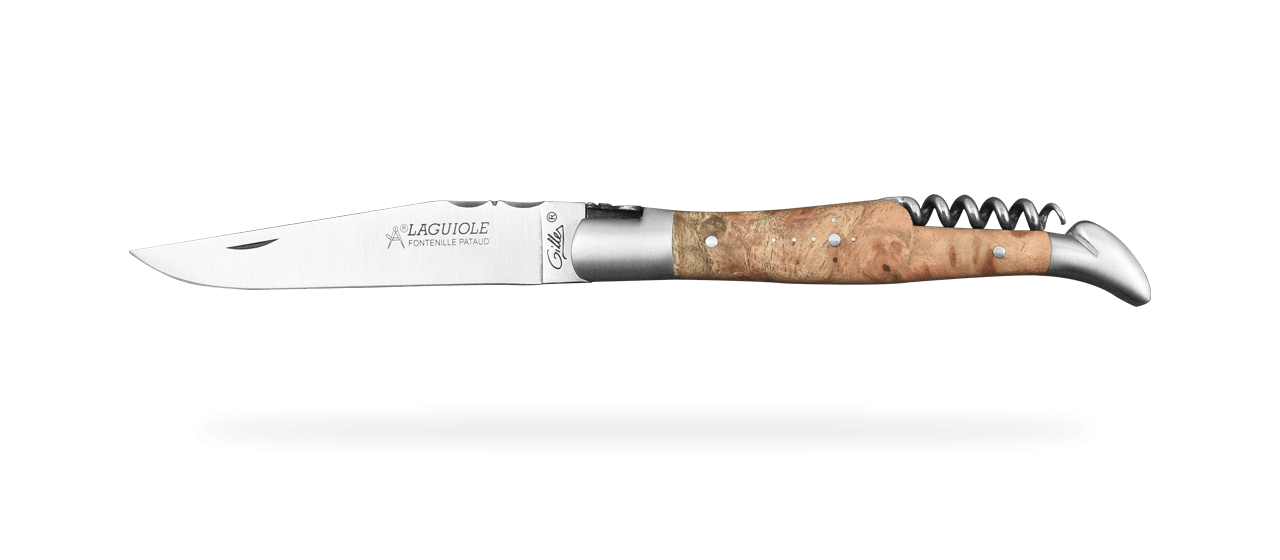 Laguiole Picnic knife Classic Range Amboyna burl made in France