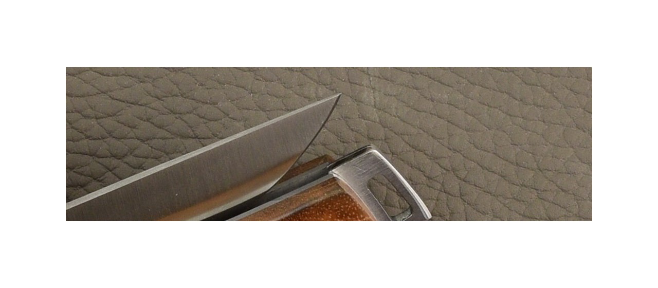 Couteau Le Thiers® Pocket Loupe de Teck fabrication artisanale en France