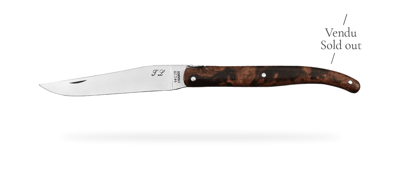 Laguiole knife 12cm, Ironwood by Jérôme Latreille