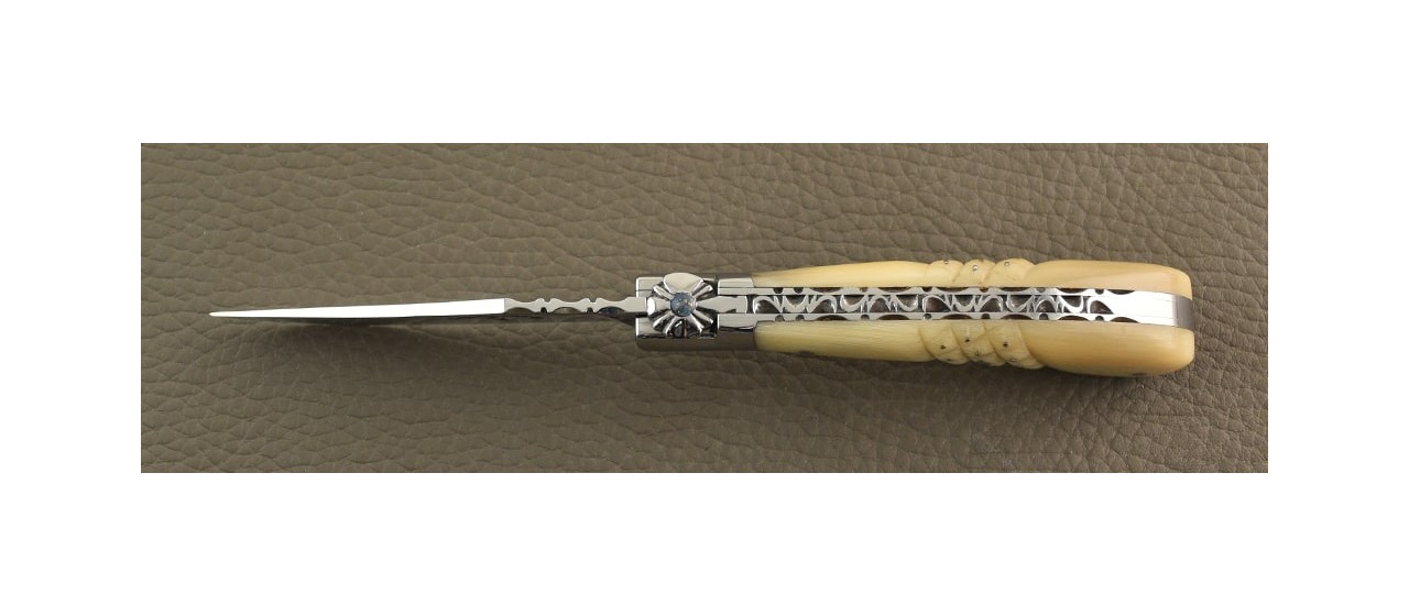 Capuchadou® 10 cm "Guilloché" Aiguille, Pointe de corne