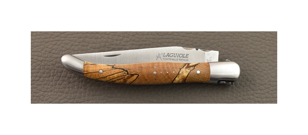 Laguiole Traditionnel 12 cm Classique Hêtre stabilisé debout