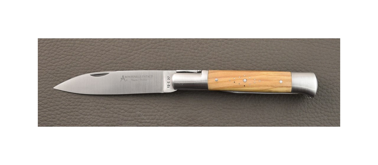 Issoire shepherd's knife & awl Olivewood