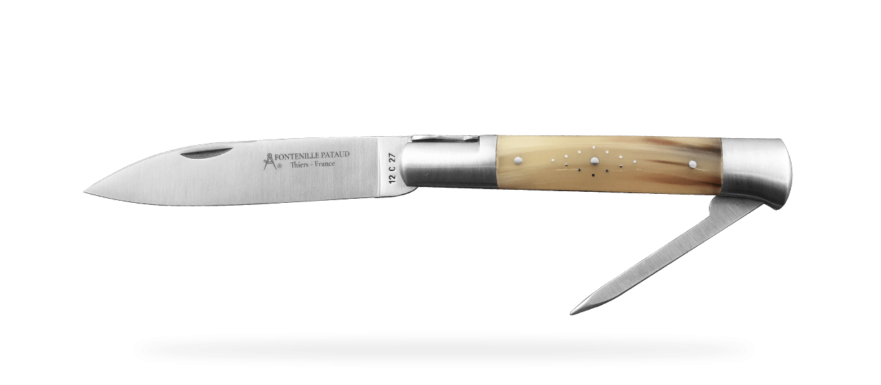 Issoire shepherd's knife & awl Real horn tip