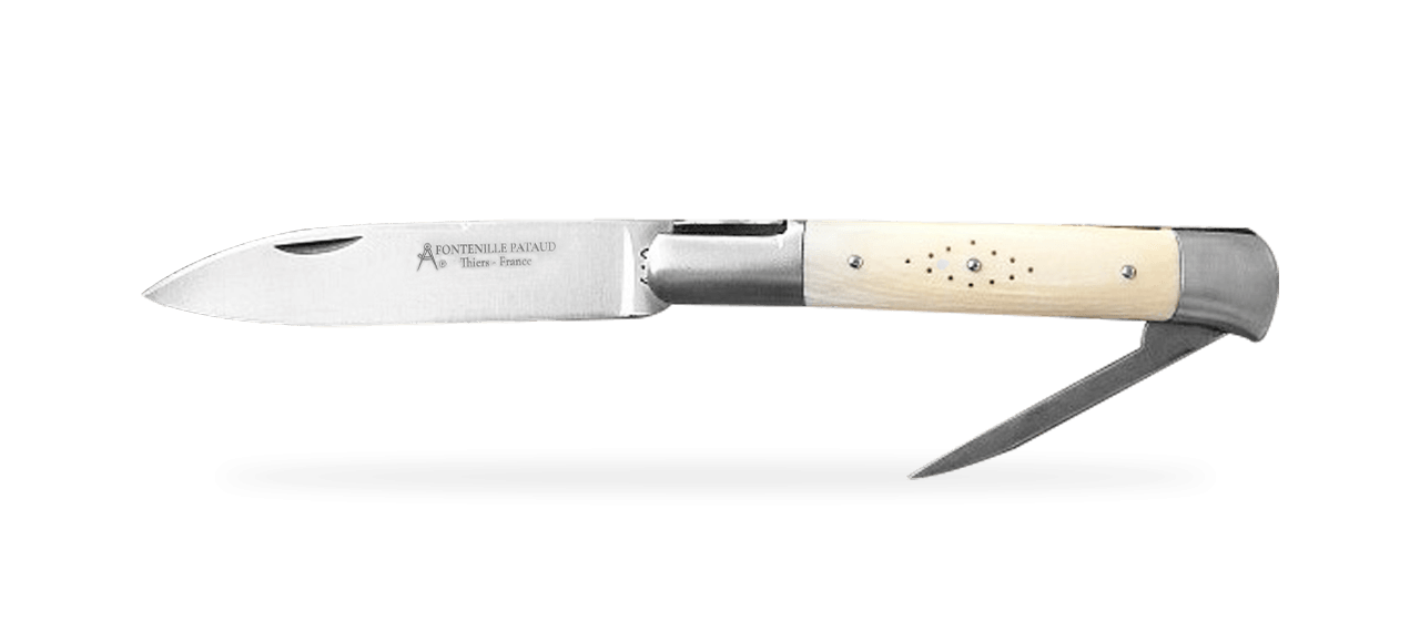 Issoire shepherd's knife & awl White Mammoth ivory