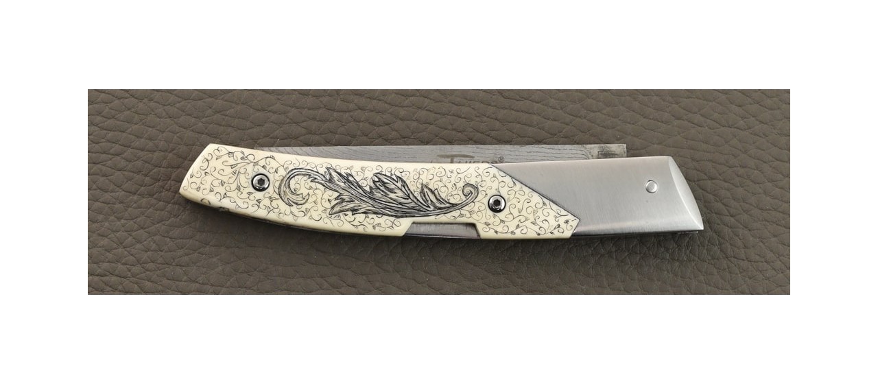 Le Thiers® Advance VG10 Scrimshaw Os véritable