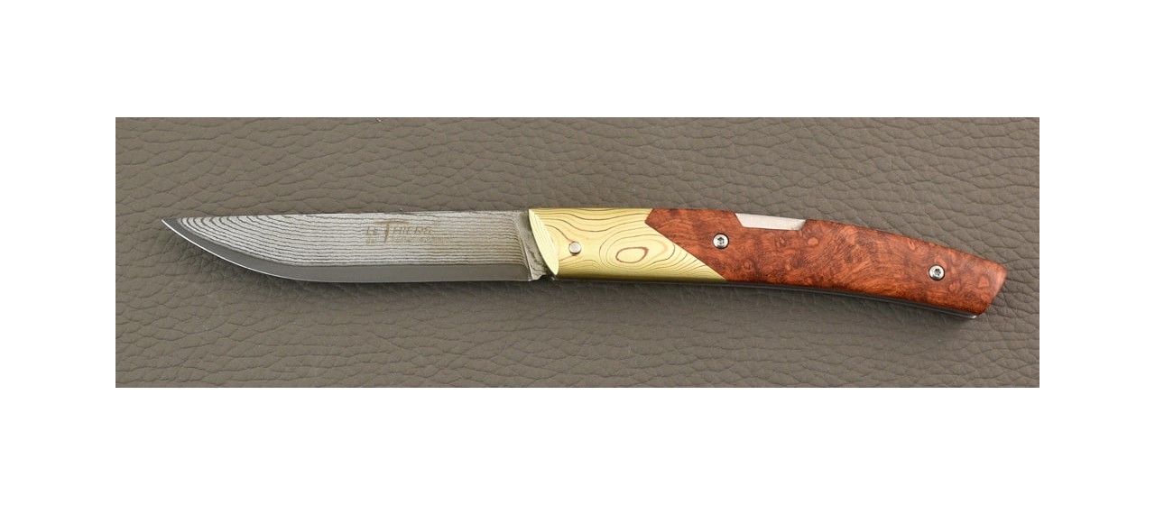 Le Thiers® Advance VG10 Amboyna burl and Mokume-Gane bolster