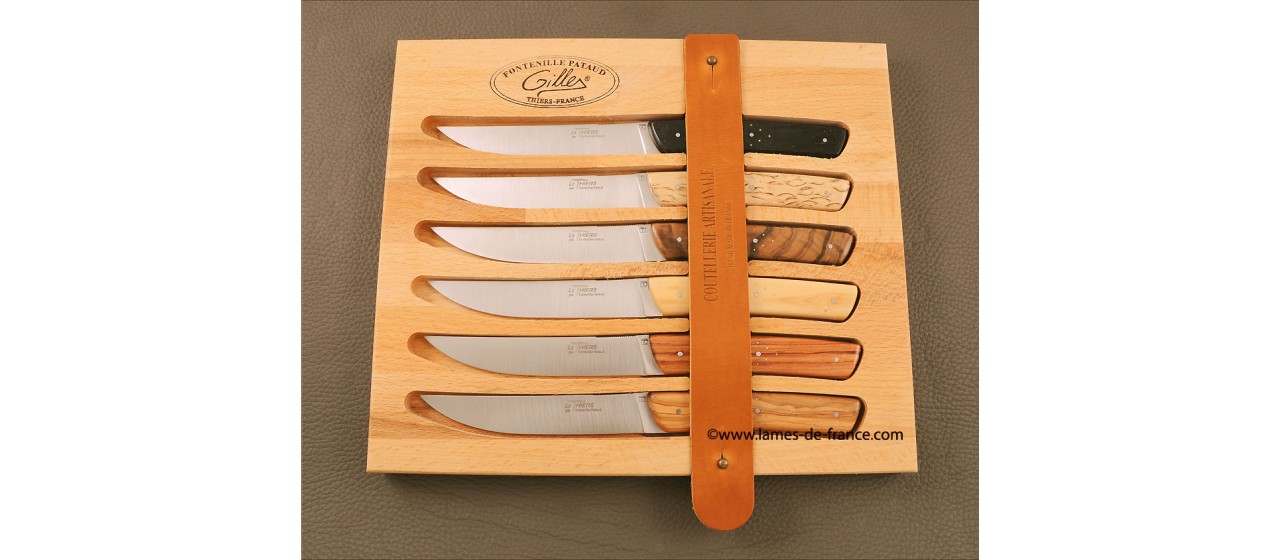 Set of 6 Le Thiers® knives Mixed wood