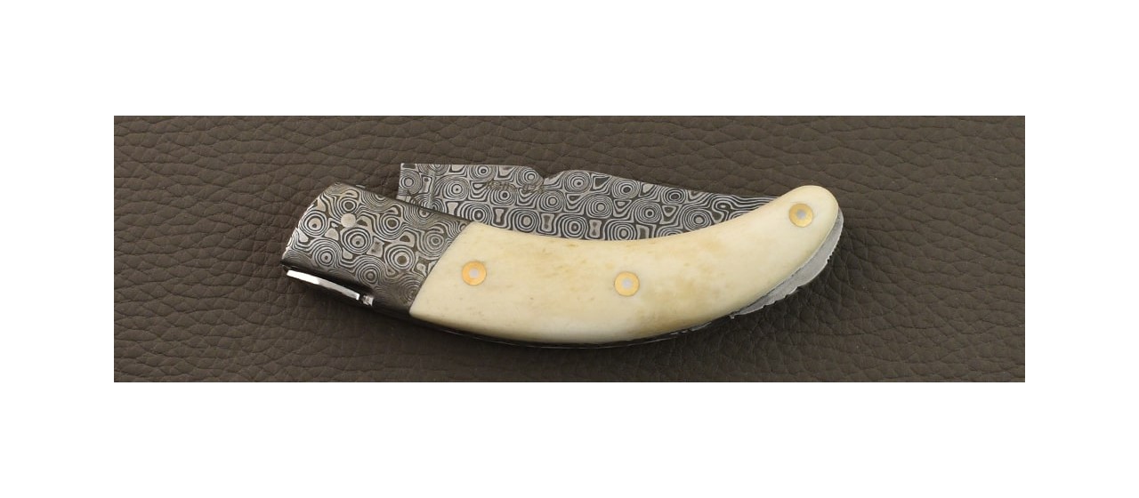 Corsican Rondinara "Guilloché" Damascus Range Real bone