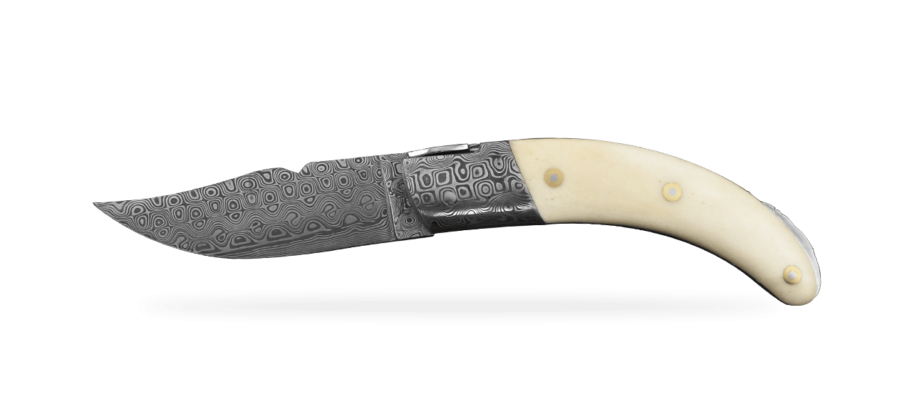 Corsican Rondinara "Guilloché" Damascus Range Real bone