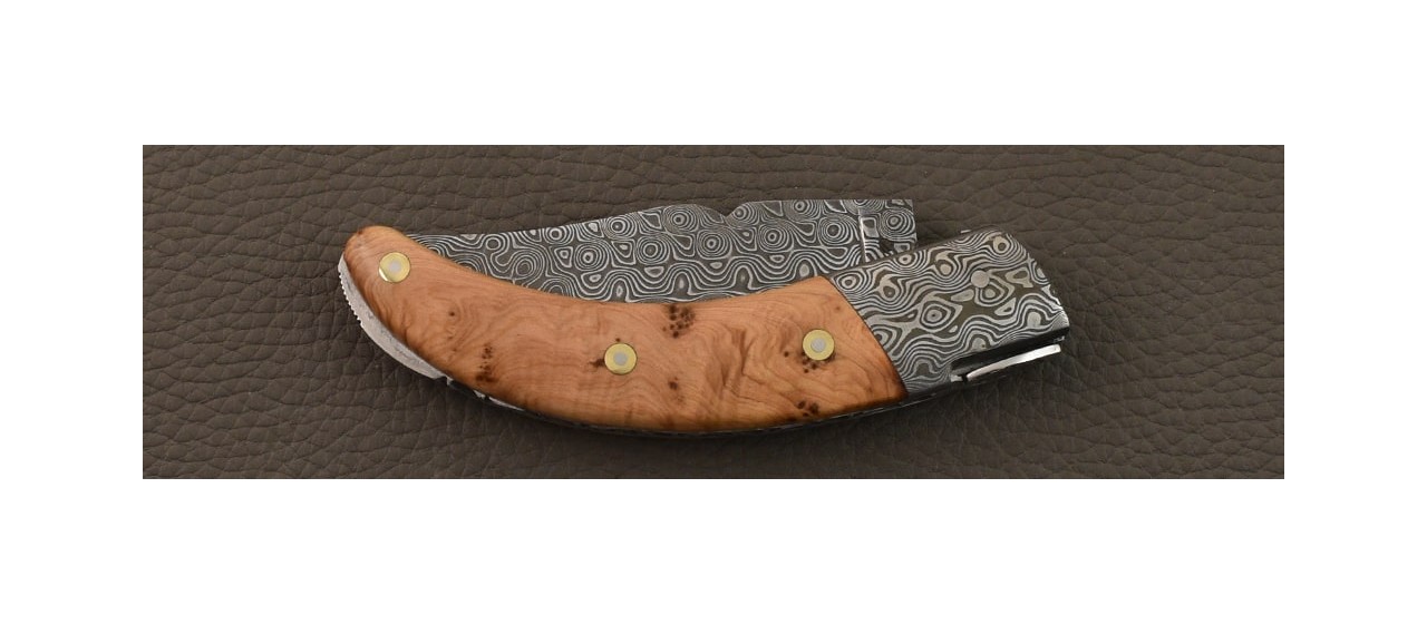 Corsican Rondinara "Guilloché" Damascus Range Juniper burl