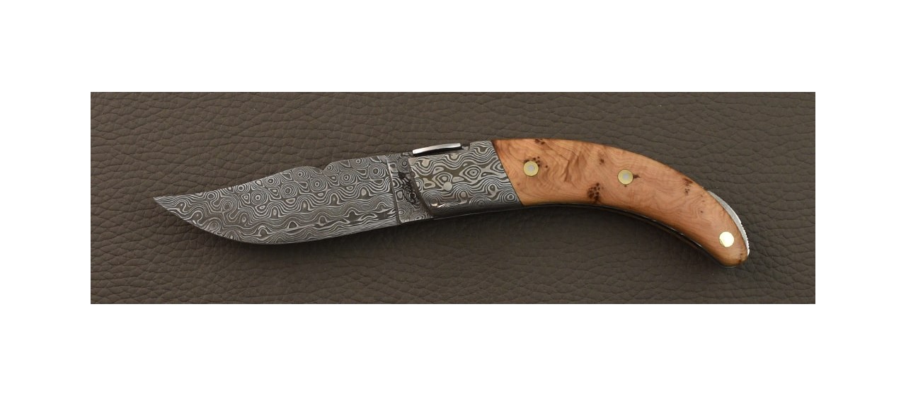 Corsican Rondinara "Guilloché" Damascus Range Juniper burl