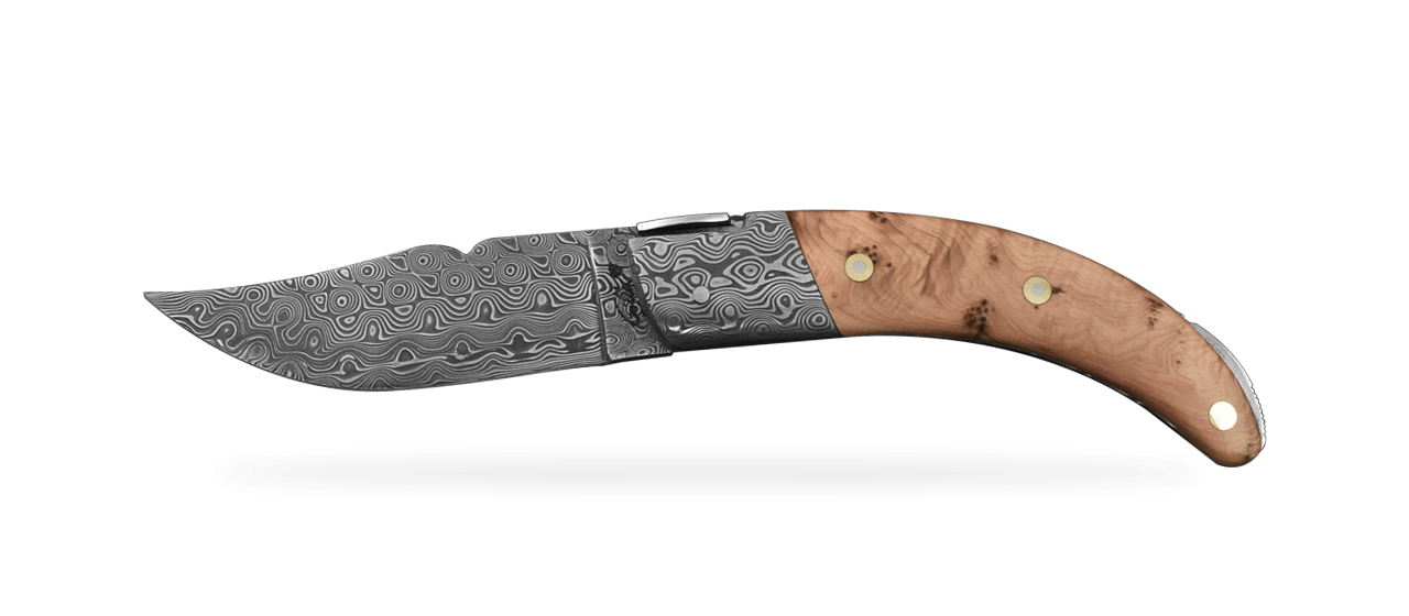 Corsican Rondinara "Guilloché" Damascus Range Juniper burl