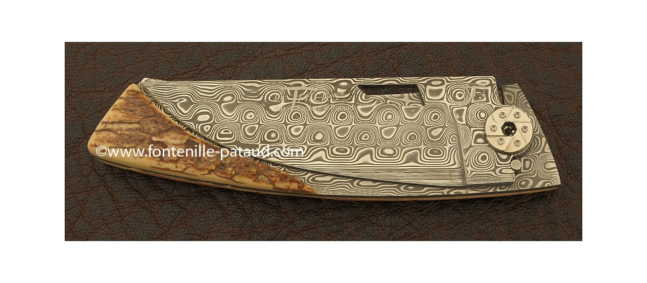 Couteau Le Thiers Damas Mammouth fossile