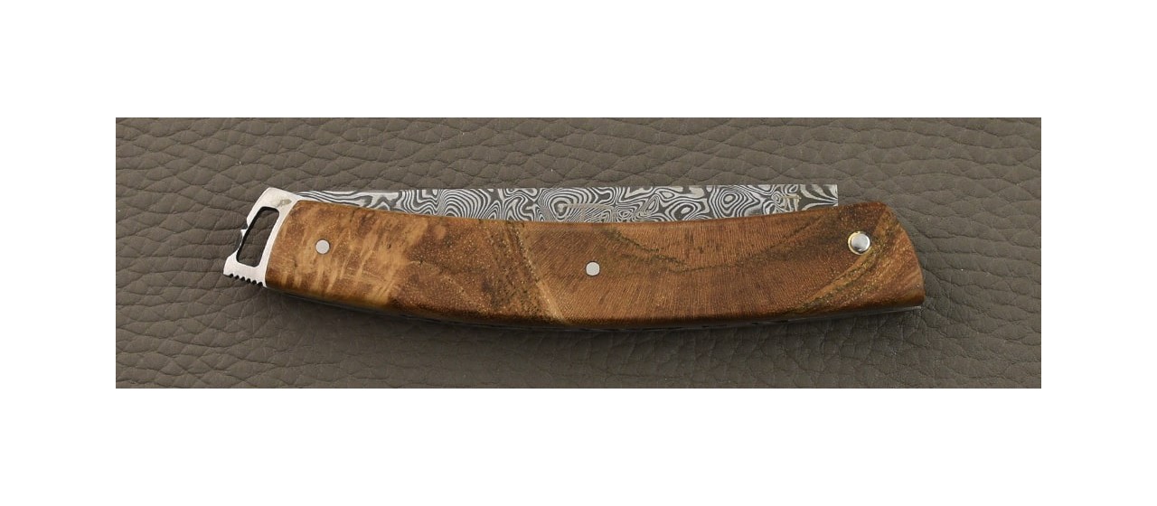 Le Thiers® Nature Damascus Full handle Teak burl