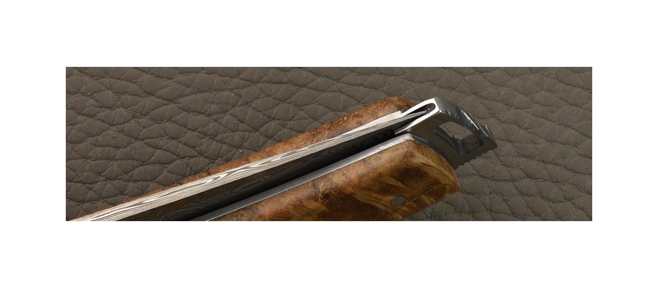 Le Thiers® Nature Damascus Full handle Teak burl