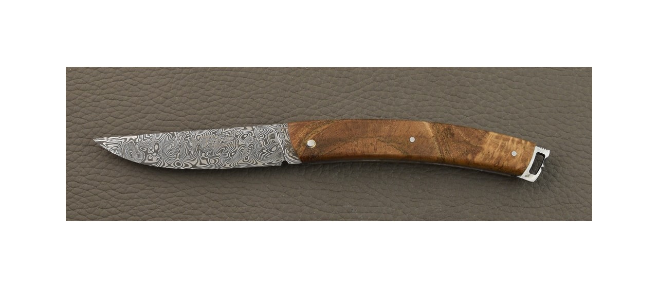 Le Thiers® Nature Damascus Full handle Teak burl