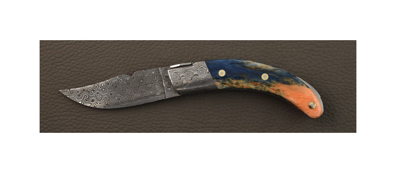 Corsican Rondinara "Guilloché" Damascus Range Real Giraffe Bone