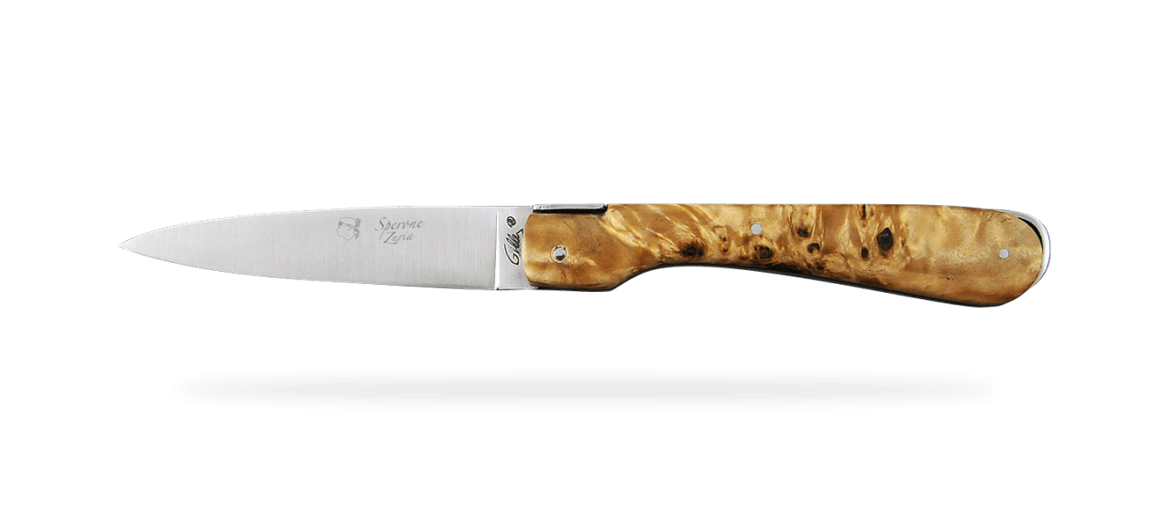 Corsican Sperone Classic Range Full handle Stabilized poplar burl