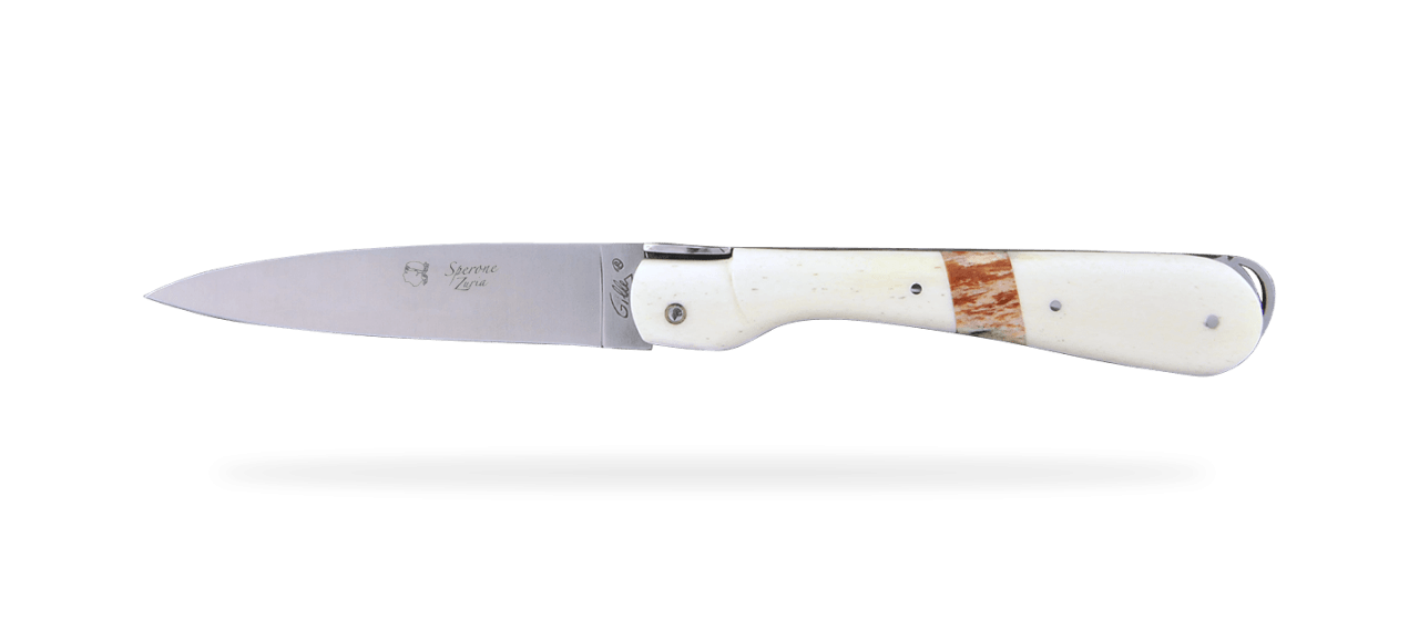 Corsican Sperone Classic Range Full handle real bone and red giraffe