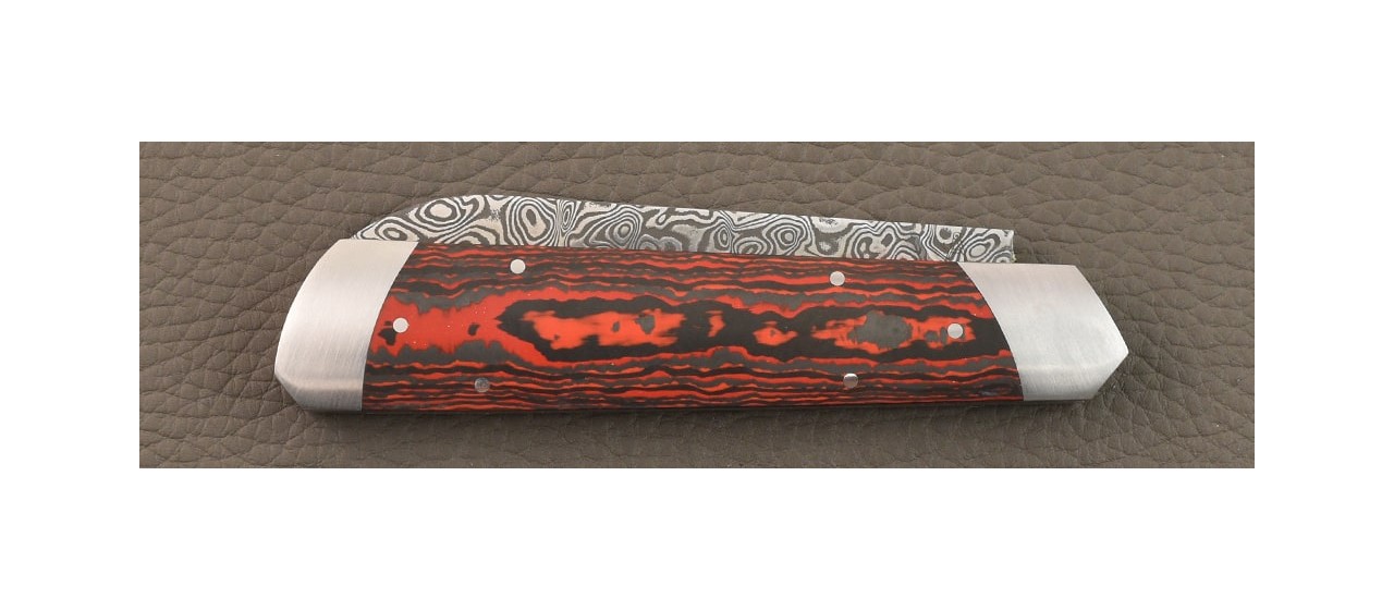 Le Pradel Damascus Fat Carbon Lava