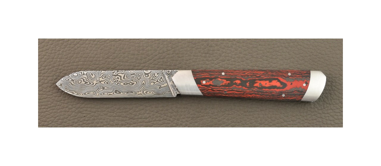 Le Pradel Damascus Fat Carbon Lava