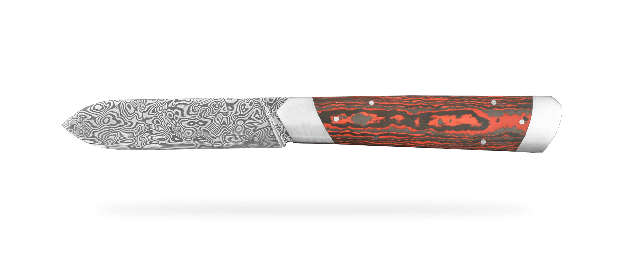 Le Pradel Damascus Fat Carbon Lava