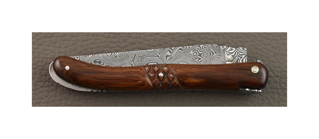 Laguiole Nature 2014 Damascus Range Full handle Ironwood