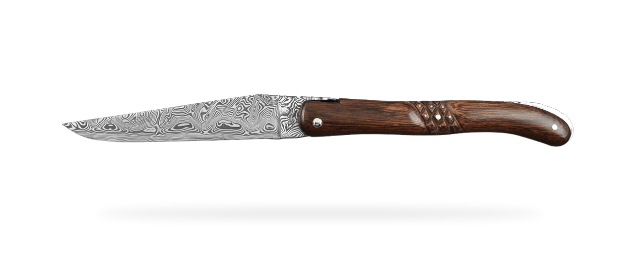 Laguiole Nature 2014 Damascus Range Full handle Ironwood