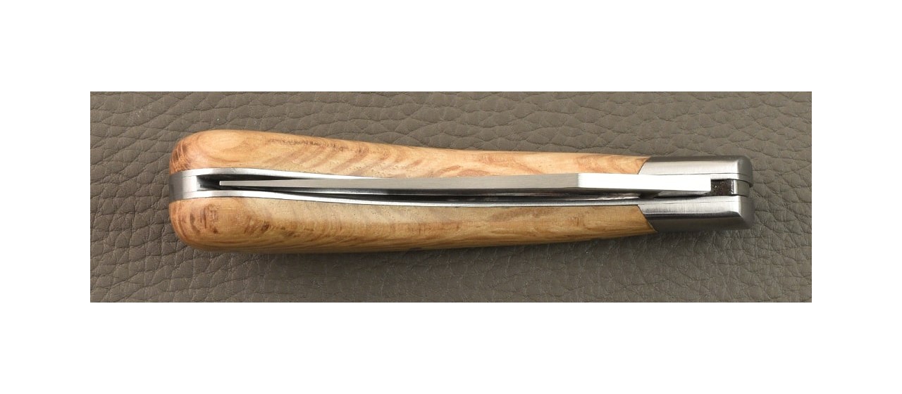 "Le Capuchadou®" 12 cm handmade knife, Green Oak