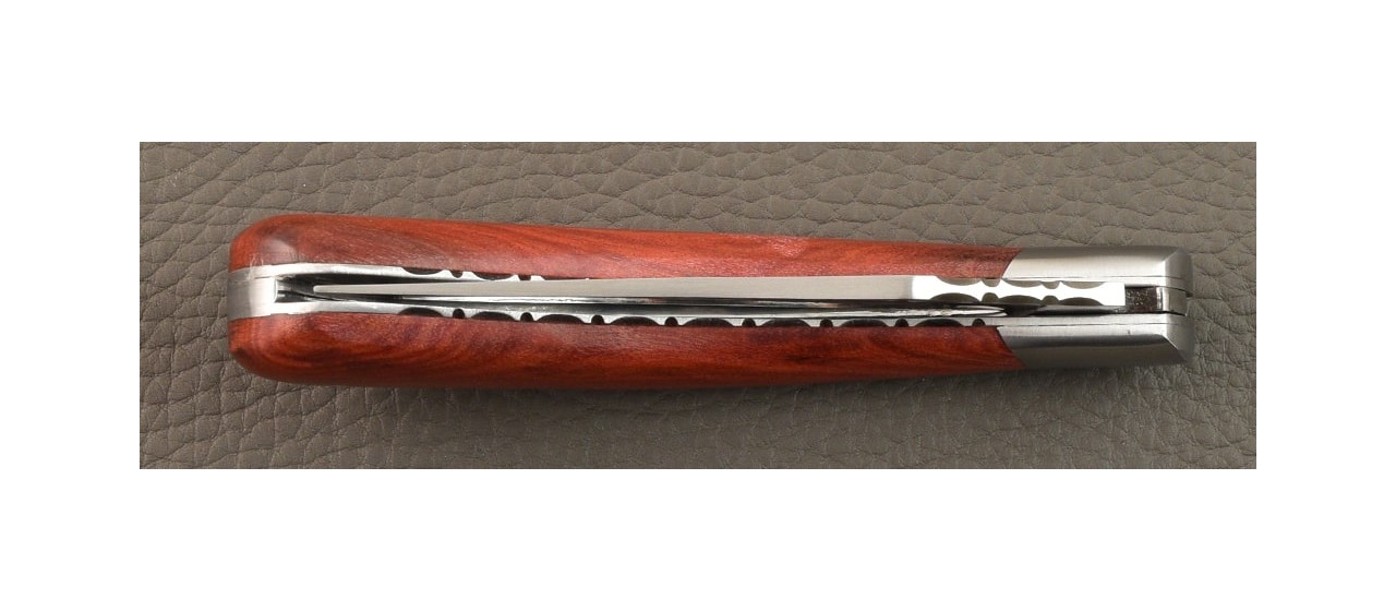 "Le Capuchadou®-Guilloché" 12 cm handmade knife, Rosewood