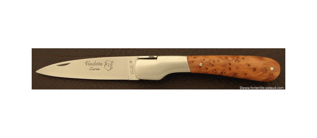 Corsican Vendetta knife Traditional Range Thuya burl