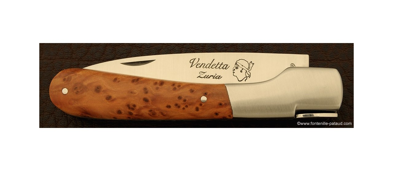 Corsican Vendetta knife Traditional Range Thuya burl