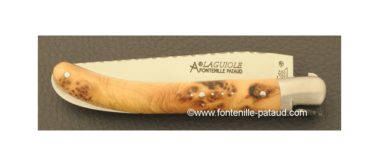 Laguiole Knife Le Pocket Guilloche Range Juniper