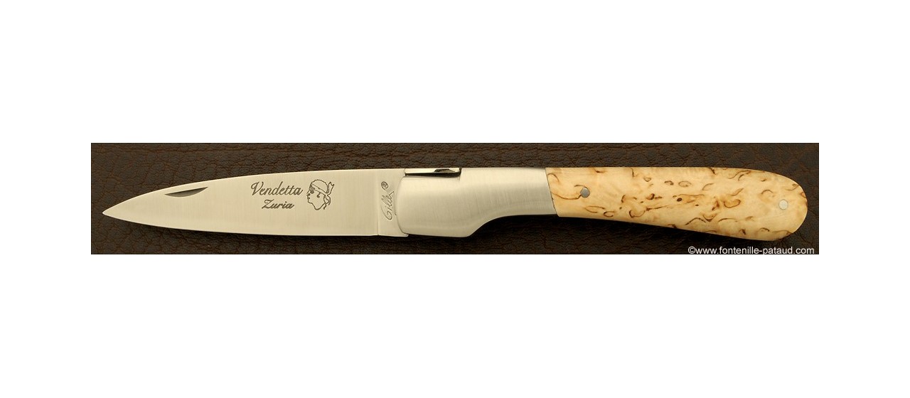 Corsican Vendetta knife Traditional Range Curly birch