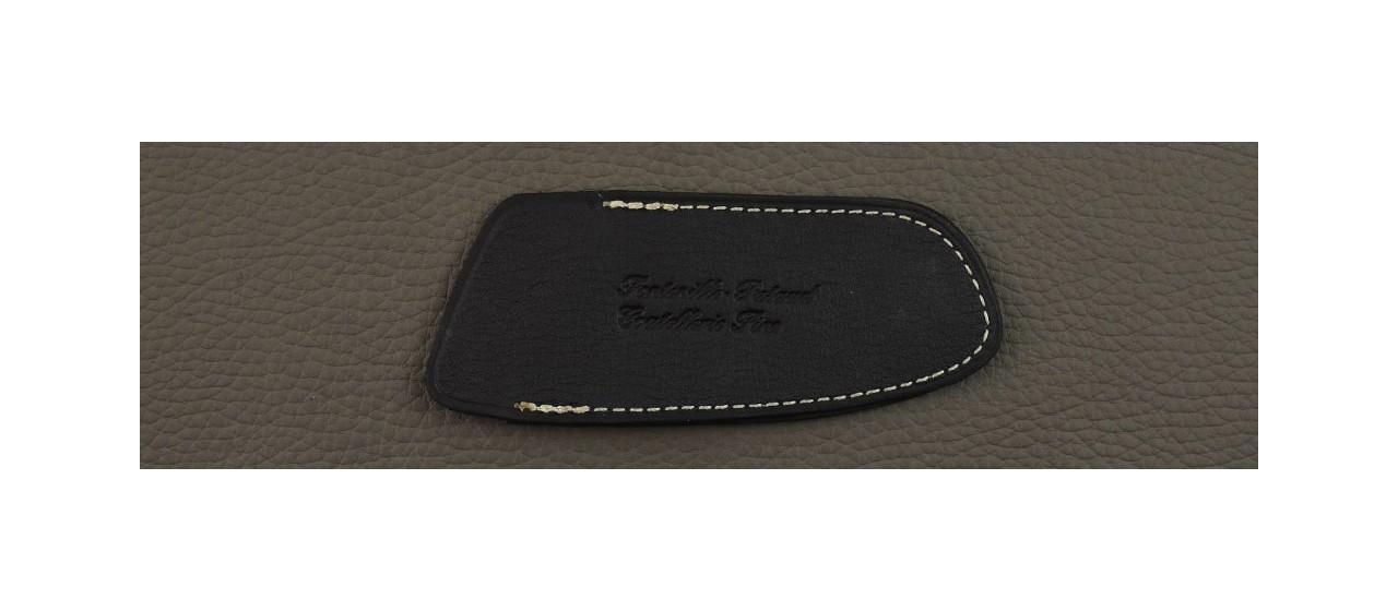 Genuine leather pouch handmade in France
