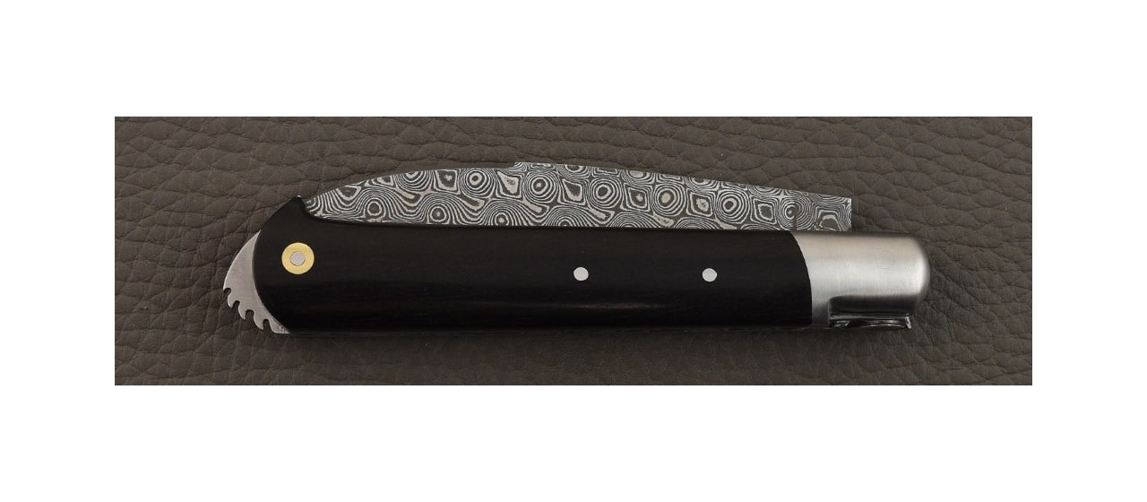 5 Coqs knife Damascus Range Ebony