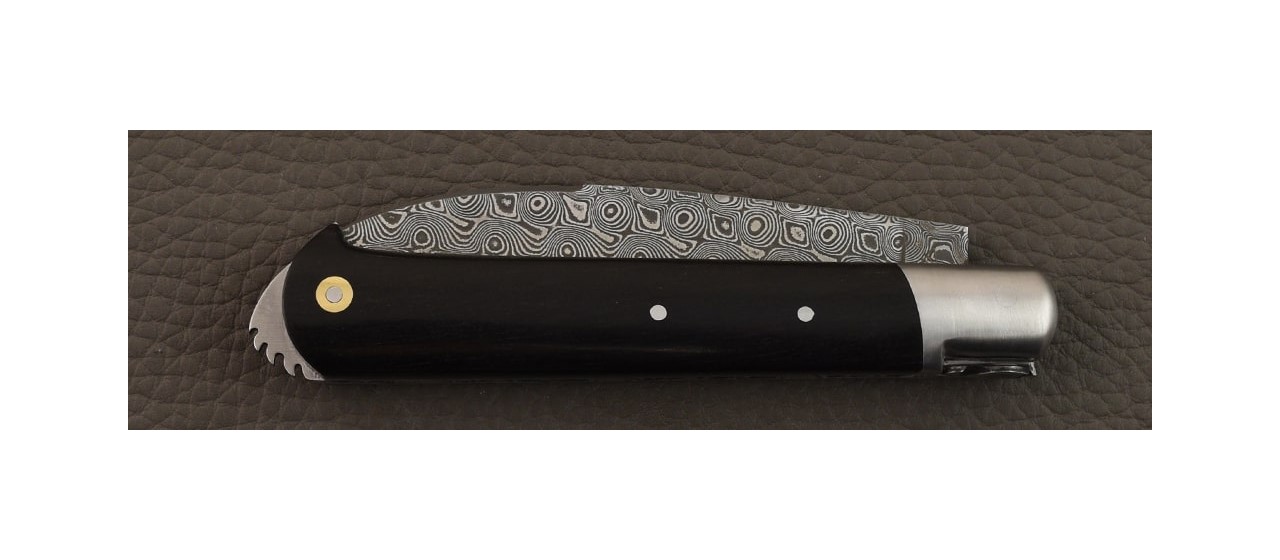 5 Coqs knife Damascus Range Ebony