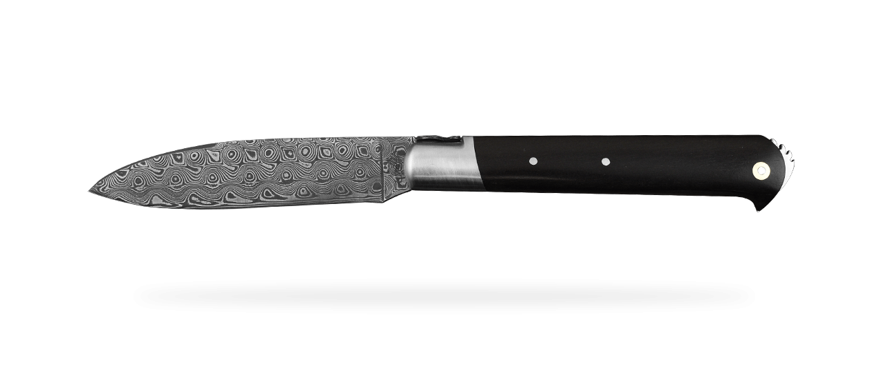 5 Coqs knife Damascus Range Ebony