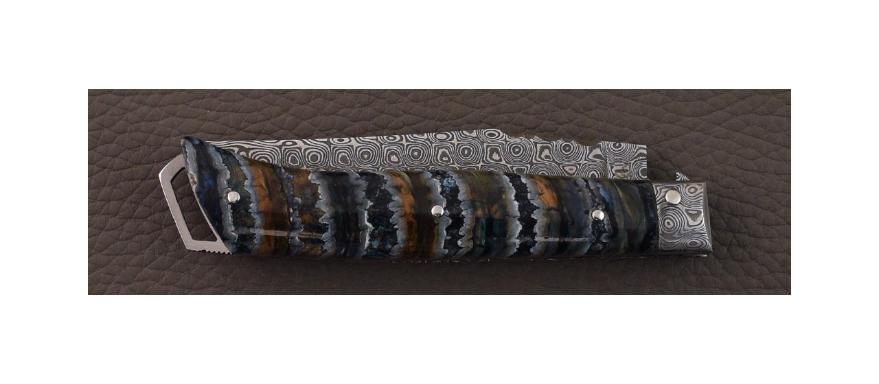Le Saint-Bernard 11 cm Damas Molaire de Mammouth Guillochage Fin