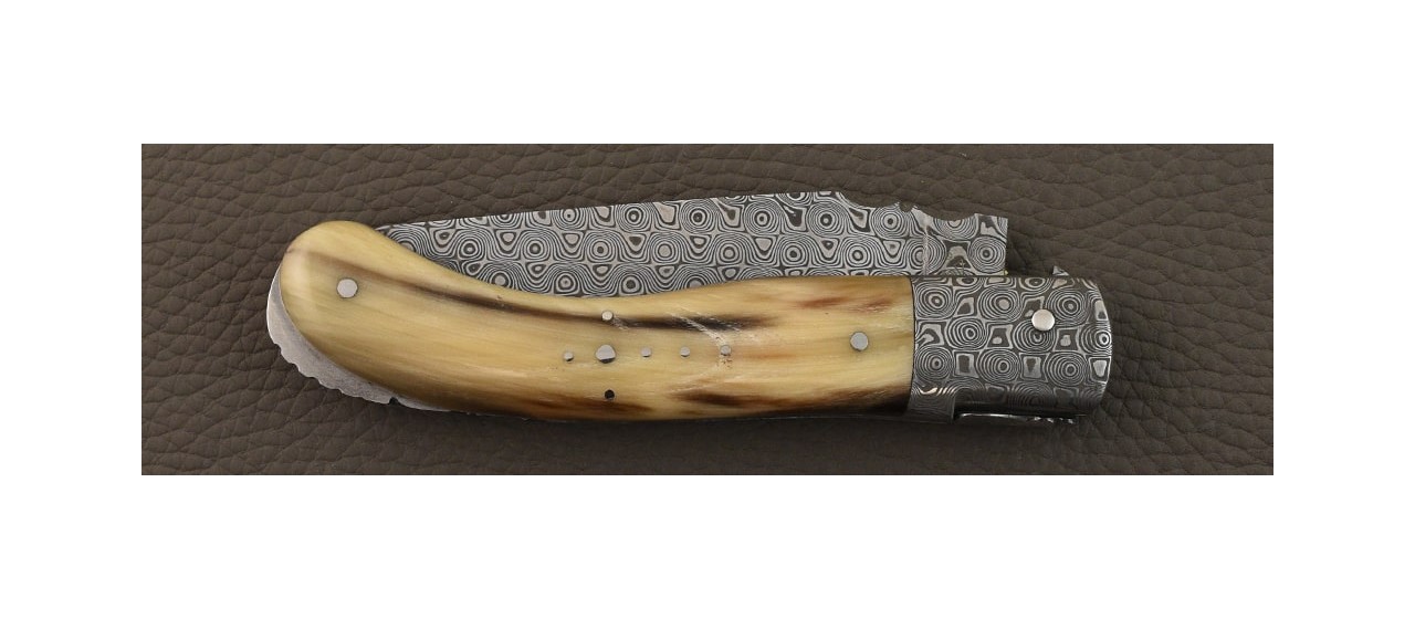 Laguiole Sport Damascus Range Ram horn