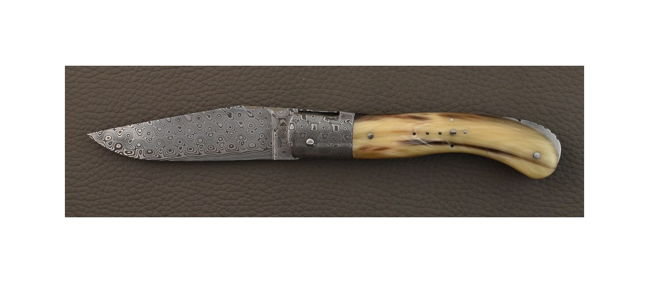 Laguiole Sport Damascus Range Real horn tip