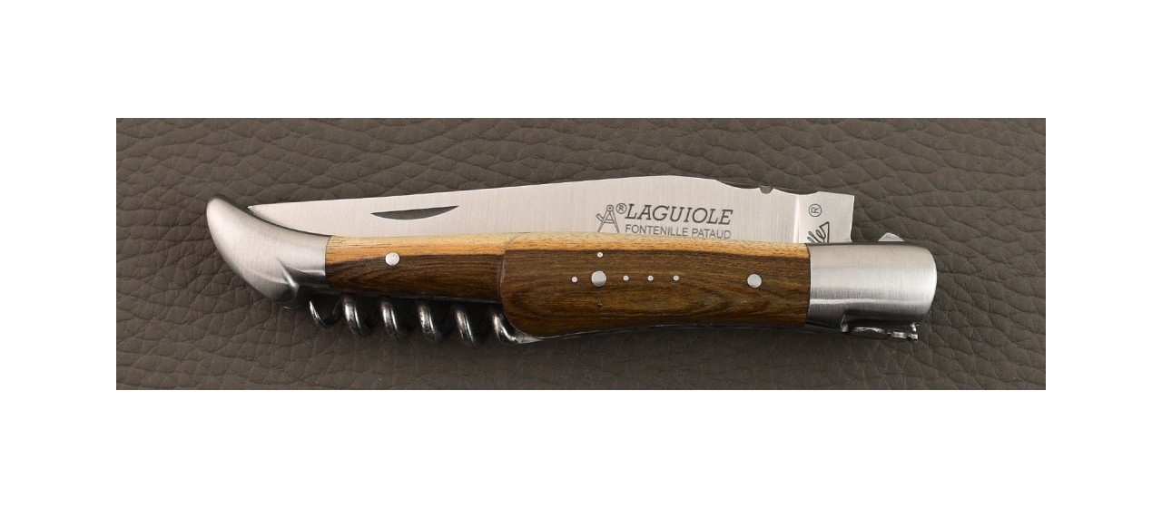 Laguiole Traditionnel 12 cm Classique avec Tire-Bouchon Pistachier