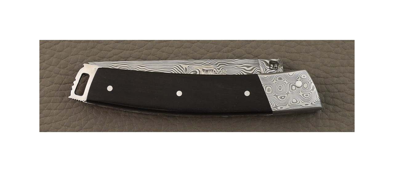 Le Thiers® Pocket Damascus Ebony