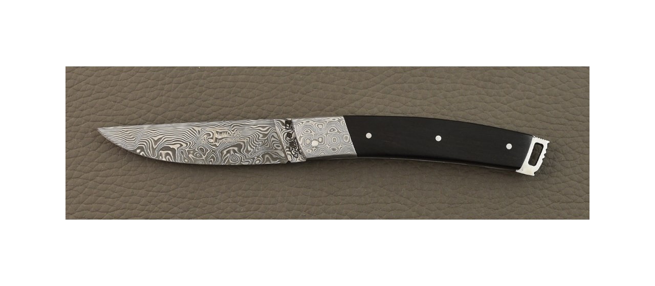 Le Thiers® Pocket Damascus Ebony