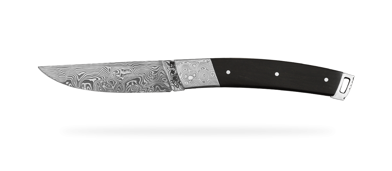 Le Thiers® Pocket Damascus Ebony